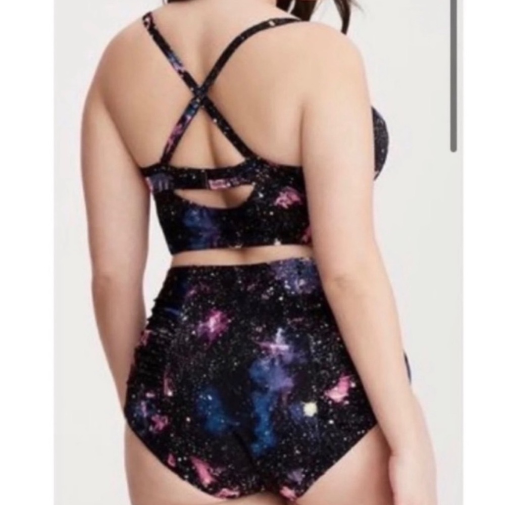 Torrid Galaxy Bikini Top & High Waisted Brief Swim Bottoms - Picture 3 of 3